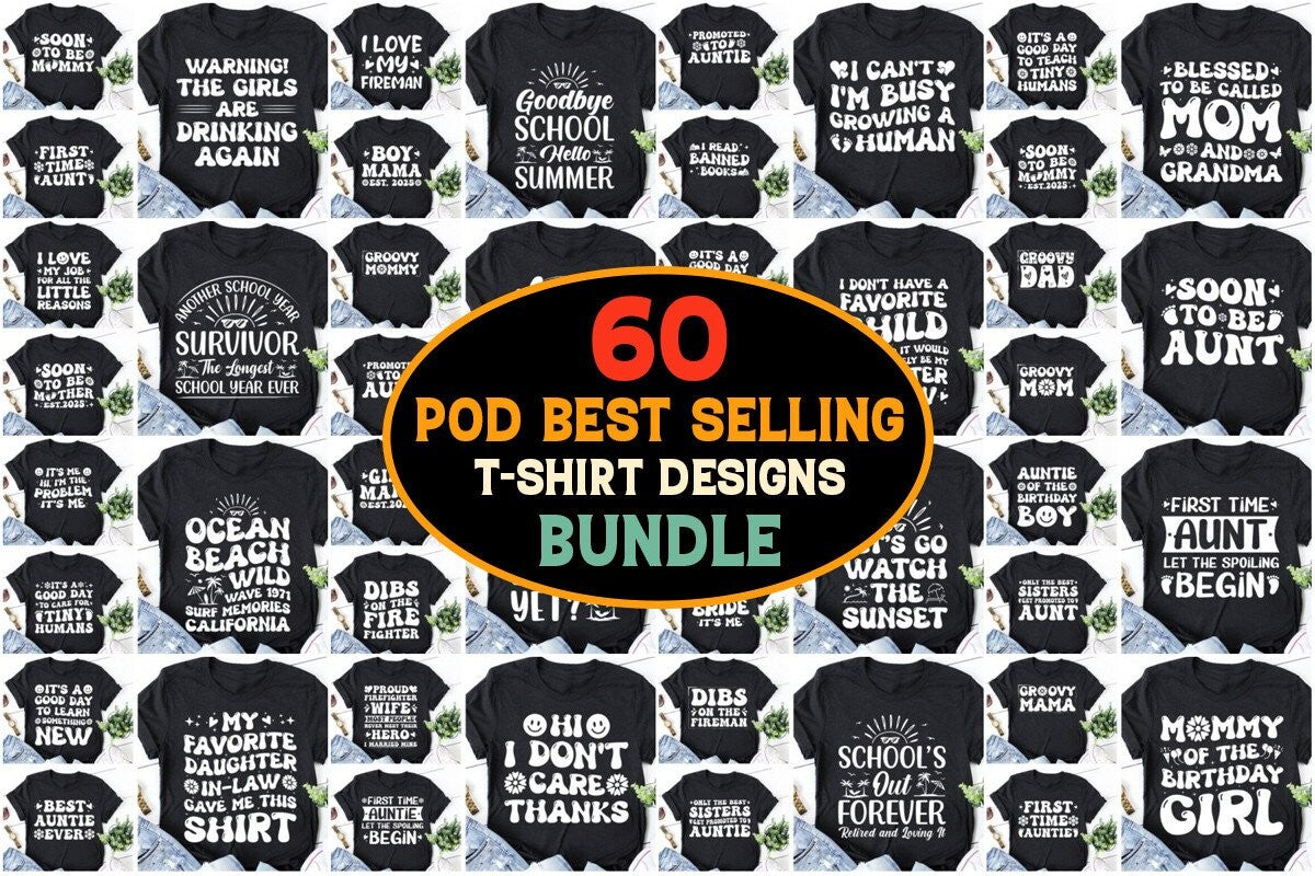 Groovy T-Shirt Design Bundle Groovy T-Shirt Design Bundle