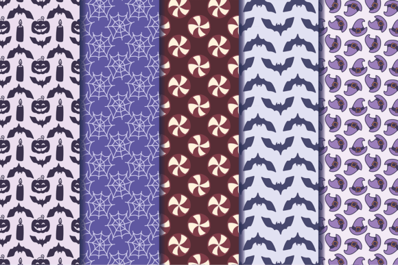 Halloween Seamless Pattern Set Halloween Seamless Pattern Set