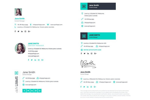 360 clickable email signature bundle | clickable email signature template | html email signature template | Gmail email signature template
