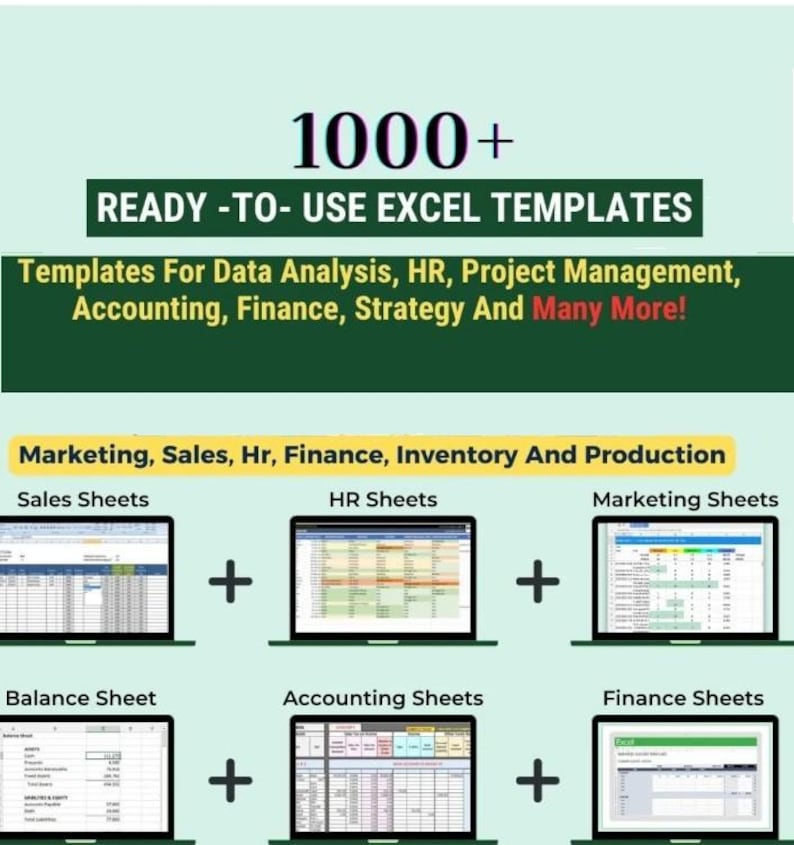 1000 Excel Templates Bundle | Accounting, Business and Project Management Excel Templates | Easy to Use and Editable 1000 Excel Templates Bundle | Accounting, Business and Project Management Excel Templates | Easy to Use and Editable