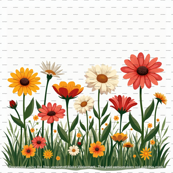 14 Wildflower Clipart PNGs, Watercolor Flowerbed Digital Download, Printable Wild Flowers, Transparent PNG for Paper Crafts & Journals