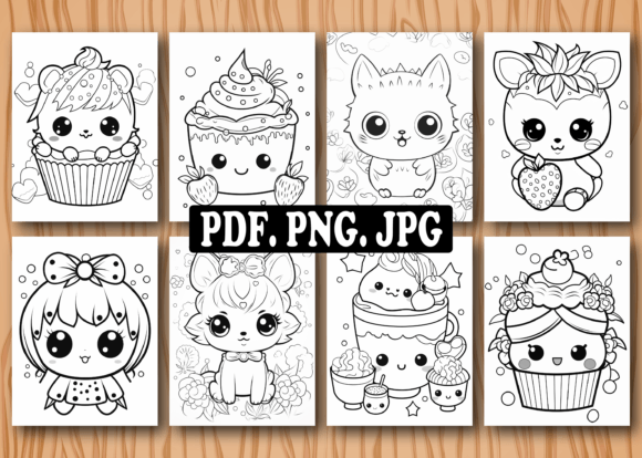 200 Cute Kawaii Coloring Pages for Kids