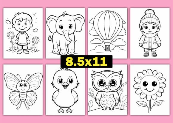 290 Bold and Easy Coloring Pages for kids