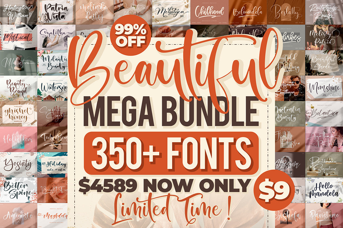 Beautiful Fonts Mega Bundle