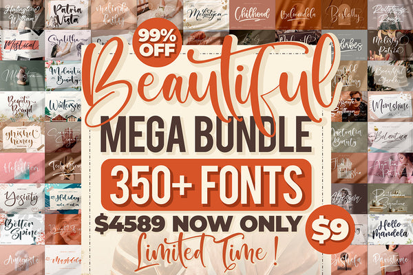 Beautiful Fonts Mega Bundle