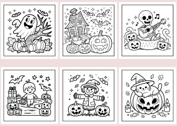 Bold & Easy Cozy Halloween Coloring Page