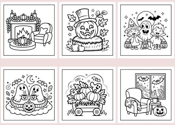Bold & Easy Cozy Halloween Coloring Page