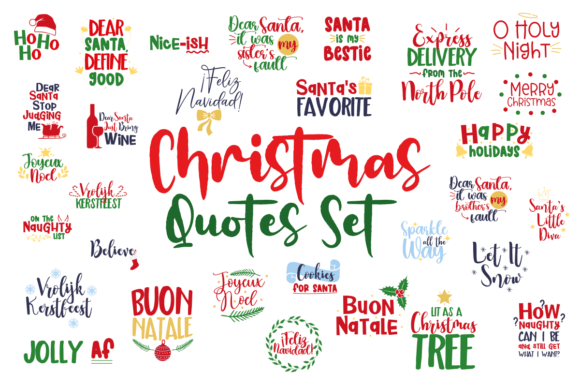 Christmas Quotes Set