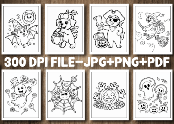 Cute Halloween Coloring Book for Kids