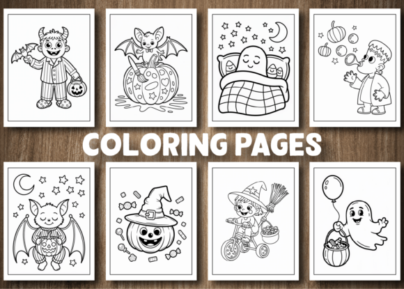 Cute Halloween Coloring Book for Kids