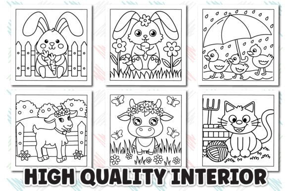 Farm Animals Coloring Book for Toddlers