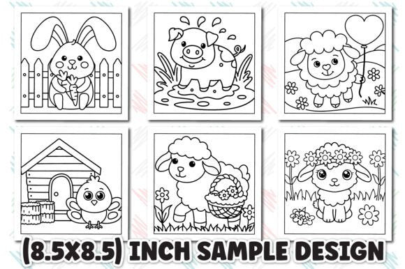 Farm Animals Coloring Book for Toddlers
