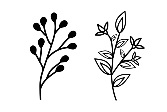 Line Art Floral Set