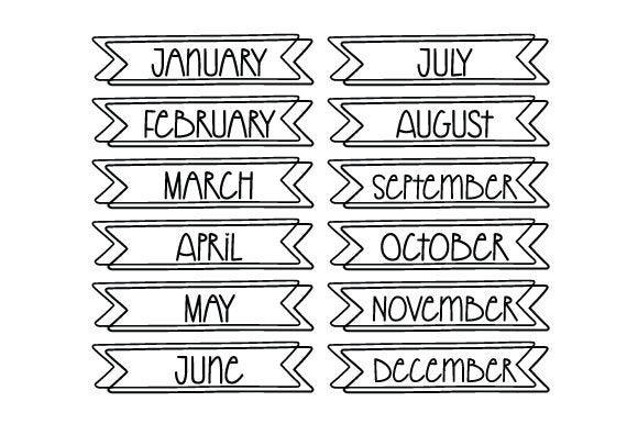 Months Planner Stickers design