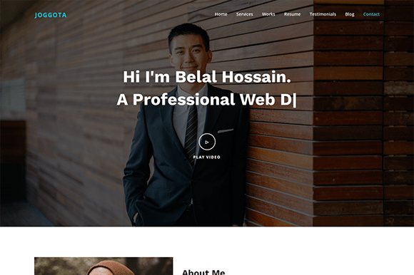 Portfolio Resume HTML Website Template