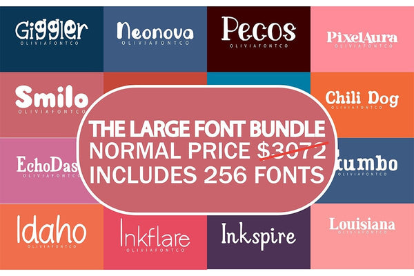 256 The Large Font Bundle