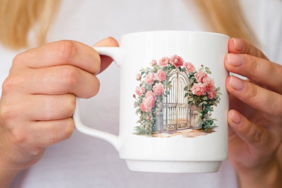 Watercolor Vintage Roses Cliparts