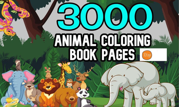 3000+ bundle animal coloring pages | animal coloring book for kids | Zoo Coloring Pages | alphabet Coloring Pages | dinosaur coloring pages