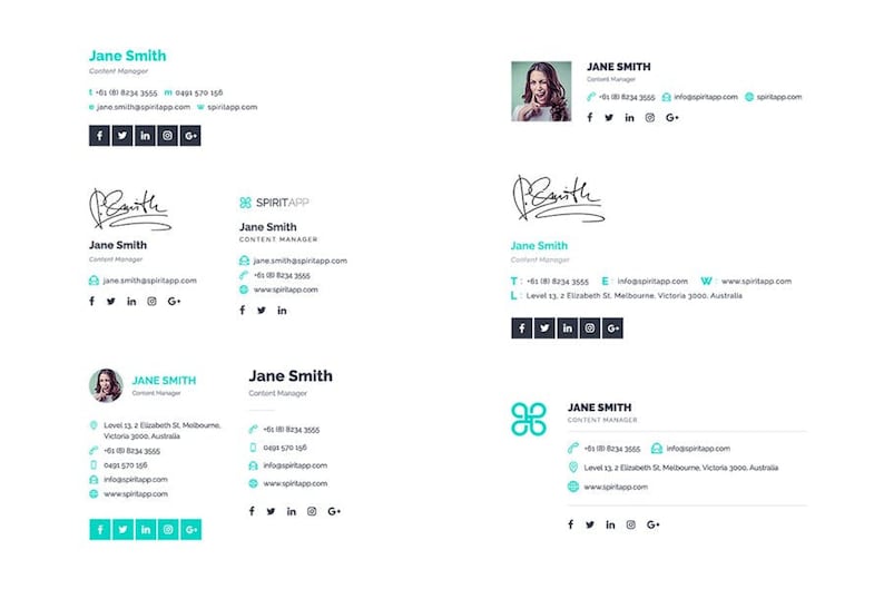 360 clickable email signature bundle | clickable email signature template | html email signature template | Gmail email signature template