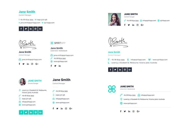 360 clickable email signature bundle | clickable email signature template | html email signature template | Gmail email signature template
