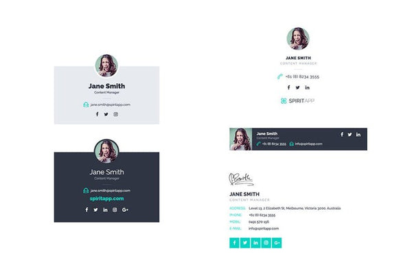 360 clickable email signature bundle | clickable email signature template | html email signature template | Gmail email signature template