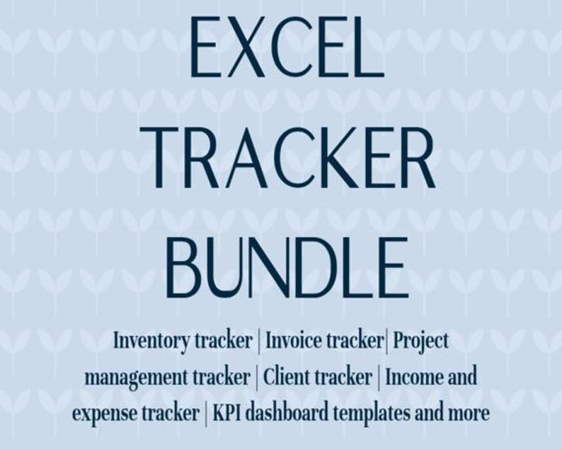 Excel tracker bundle | excel tracker | Inventory tracker | invoice tracker | project management tracker | income and expense tracker