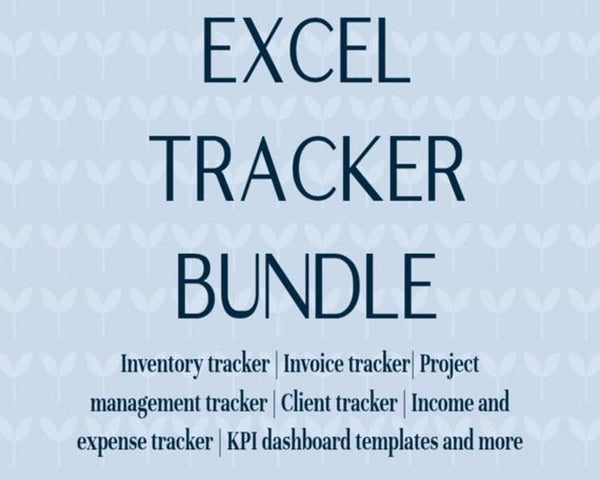 Excel tracker bundle | excel tracker | Inventory tracker | invoice tracker | project management tracker | income and expense tracker