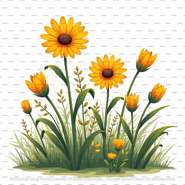 14 Wildflower Clipart PNGs, Watercolor Flowerbed Digital Download, Printable Wild Flowers, Transparent PNG for Paper Crafts & Journals